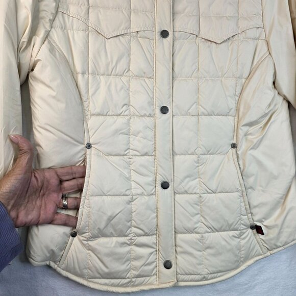 Woolrich Womens Insulated Quilted Shirt Jacket S Water Resistant Beige New Tags - Picture 5 of 14